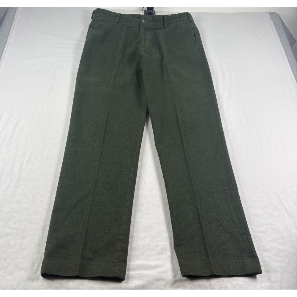 Bills Khakis Pants Mens 35x32 Green Chino M2 Straight Leg Casual Slacks Cotton